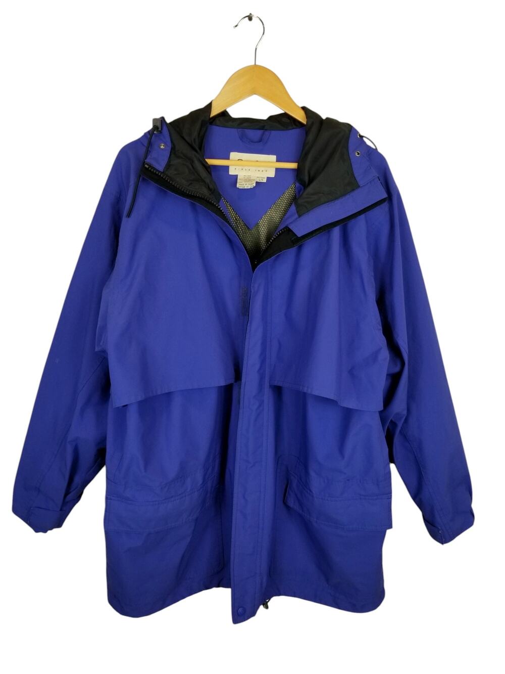 Eddie Bauer Men's Royal Blue Hooded Lightweight Rain Jacket Size Large